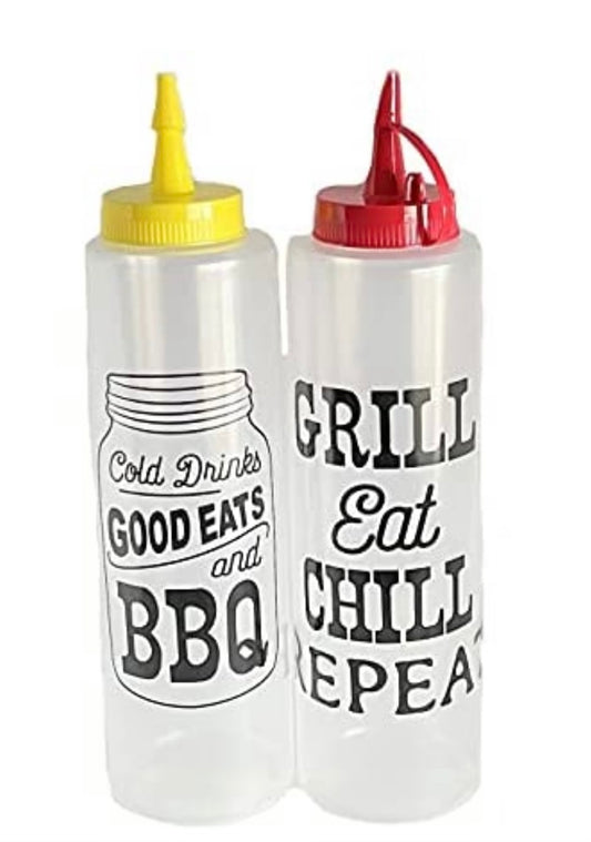 BBQ Condiment Bottles 2-ct Packs