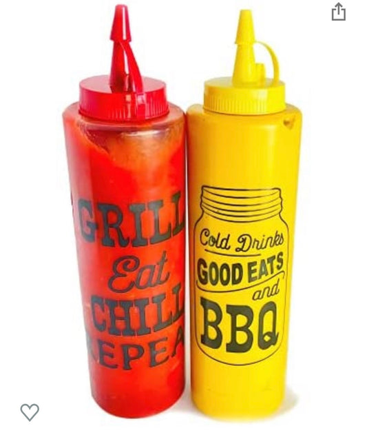 BBQ Condiment Bottles 2-ct Packs