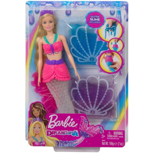 Barbie Dreamtopia Slime Mermaid Doll with 2 Slime Packets