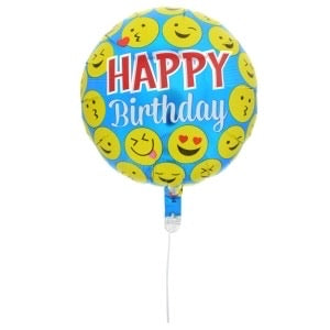 Blue with Emojis Foil Balloons