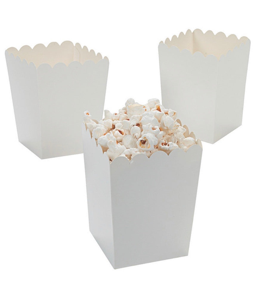 Mini White popcorn box