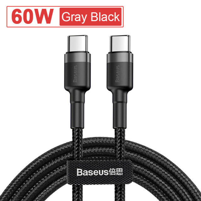 Baseus USB C to USB Type C Cable for MacBook Pro Quick Charge 4.0/3.0 100W PD Fast Charging for Samsung Xiaomi mi Charge Cable